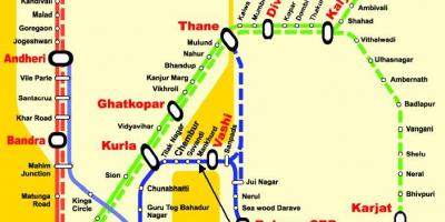 Mumbai tengah garis stesen peta