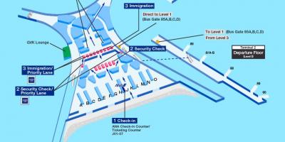 Pasar Biru international airport peta