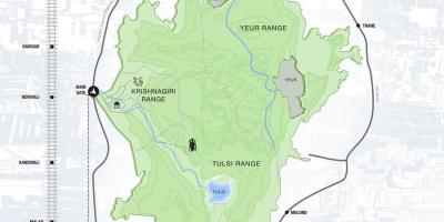 Peta sanjay gandhi taman nasional
