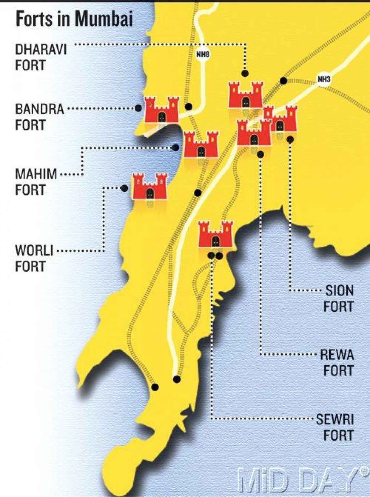 Mumbai fort peta kawasan