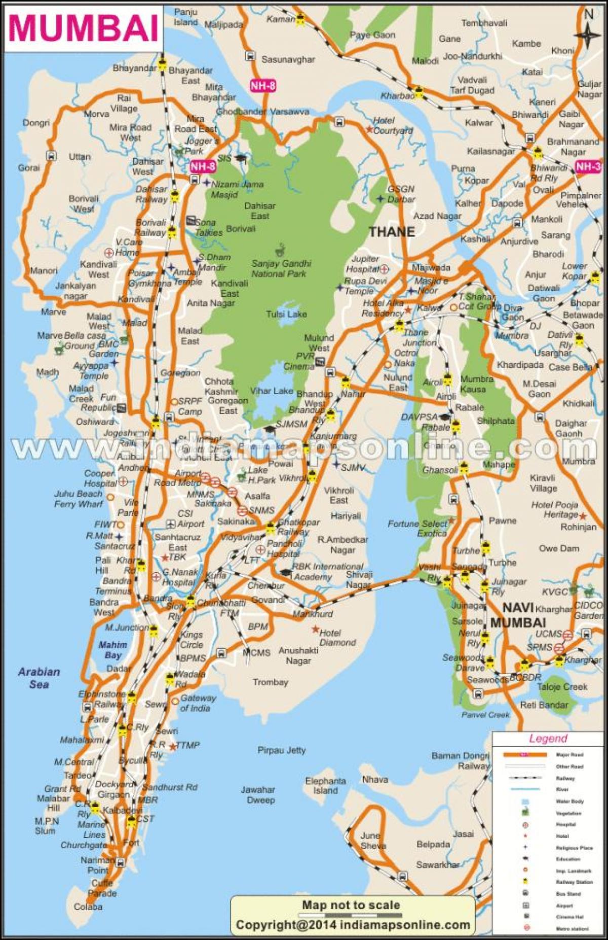 peta Mumbai tempatan