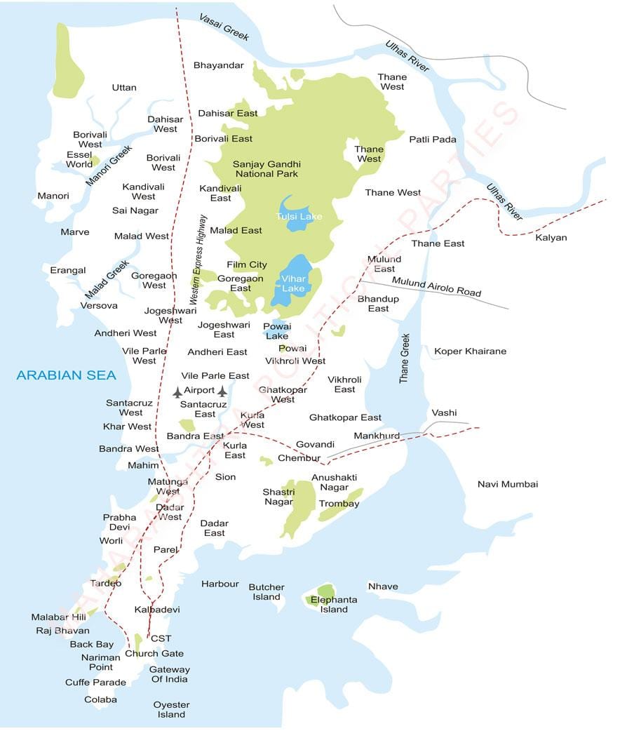 Mumbai pinggir bandar peta