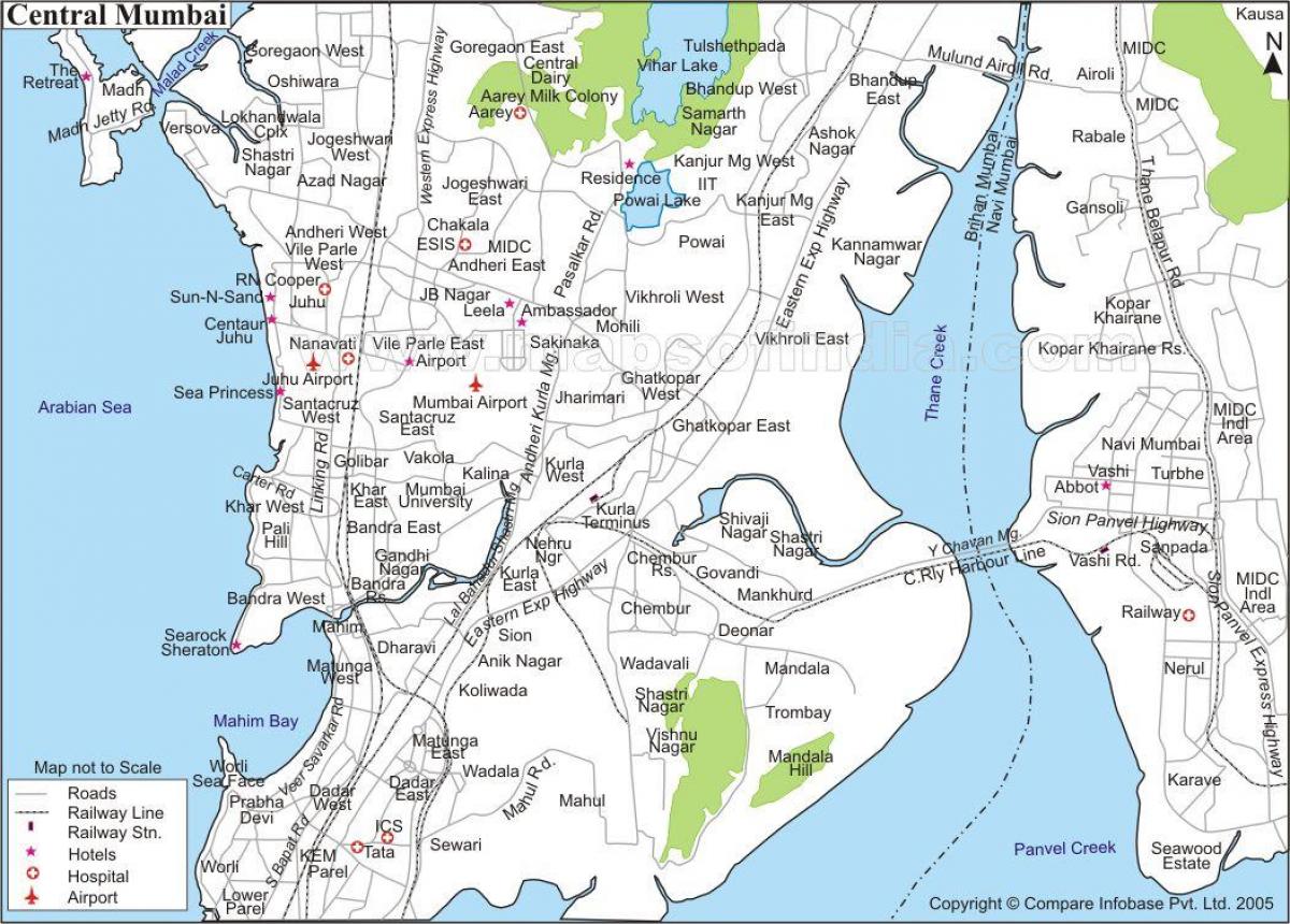 peta Mumbai pusat